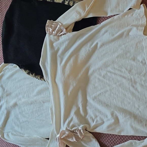 Crewcuts Winter Lot of 3 Leopard Print Vest and Ivory Tops Set - (Size 10 & 12 - Picture 12 of 14